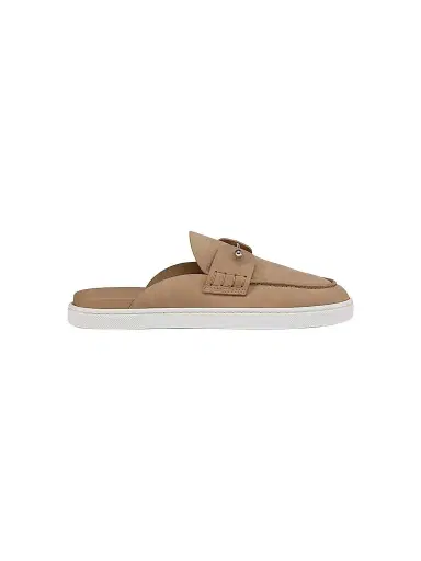 Christian Louboutin Women's Chanme Suede Mule Boat Shoes - Lionne | Thumbnail 1