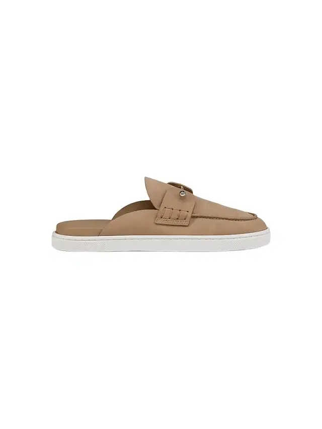 Christian Louboutin Women's Chanme Suede Mule Boat Shoes - Lionne