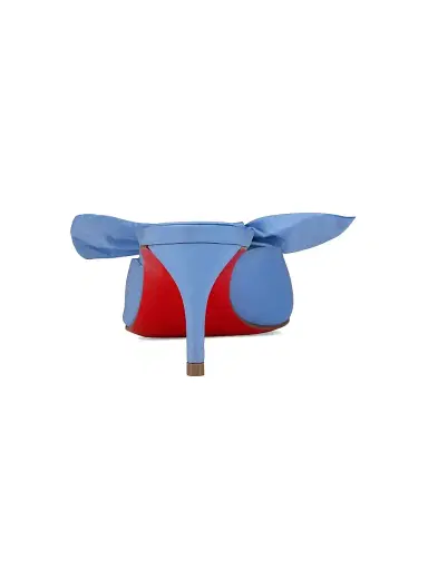 Christian Louboutin Women's Mulazee Silk Taffetas 60MM Mule Sandals - Ceruleo | Thumbnail 3 Christian Louboutin Women's Mulazee Silk Taffetas 60MM Mule Sandals - Ceruleo | Thumbnail 3