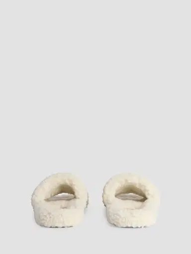 Balenciaga Women's Furry Slide Sandals - Off White Brown - Size 11 | Thumbnail 3 Balenciaga Women's Furry Slide Sandals - Off White Brown - Size 11 | Thumbnail 3