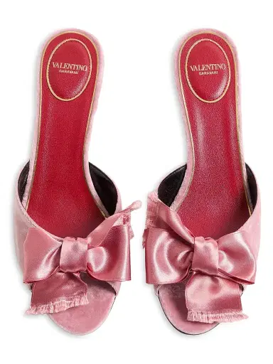 Valentino Garavani Women's Marie A 55MM Velvet Slide Sandals - Pink | Thumbnail 4 Valentino Garavani Women's Marie A 55MM Velvet Slide Sandals - Pink | Thumbnail 4