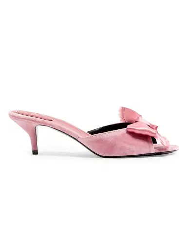 Valentino Garavani Women's Marie A 55MM Velvet Slide Sandals - Pink | Thumbnail 1 Valentino Garavani Women's Marie A 55MM Velvet Slide Sandals - Pink | Thumbnail 1