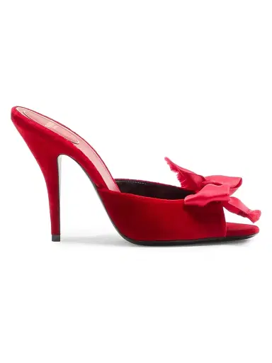 Valentino Garavani Women's Marie A Velvet 105MM Slide Sandals | Thumbnail 1 Valentino Garavani Women's Marie A Velvet 105MM Slide Sandals | Thumbnail 1
