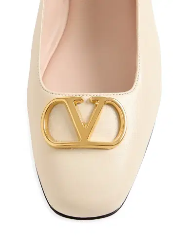 Valentino Garavani Women's VLogo Signature Ballerinas in Nappa - Butter - Size 11.5 | Thumbnail 6