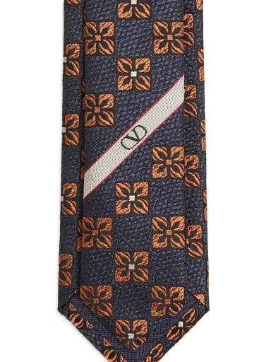 Valentino Men's Valentie Silk and Jacquard Tie with Design | Thumbnail 4