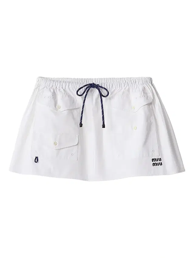 Women's Poplin Miniskirt - White