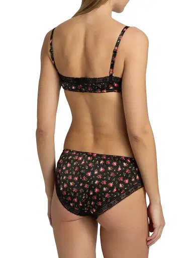 Dolce & Gabbana Women's Regg. Senza Ferretto Silk-Blend Bra - Roselline Nero - Size Large | Thumbnail 4 Dolce & Gabbana Women's Regg. Senza Ferretto Silk-Blend Bra - Roselline Nero - Size Large | Thumbnail 4