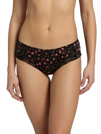 Dolce & Gabbana Women's Roselline Silk-Blend Brief - Roselline Nero - Size XL | Thumbnail 3 Dolce & Gabbana Women's Roselline Silk-Blend Brief - Roselline Nero - Size XL | Thumbnail 3