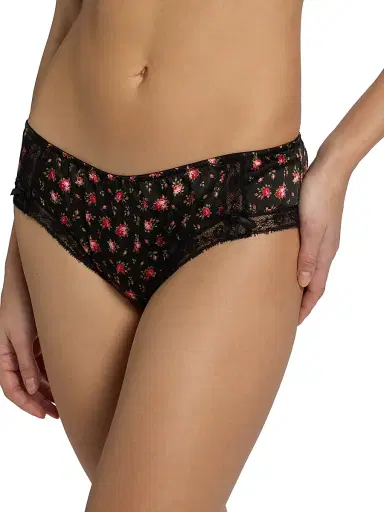 Dolce & Gabbana Women's Roselline Silk-Blend Brief - Roselline Nero - Size XL | Thumbnail 5 Dolce & Gabbana Women's Roselline Silk-Blend Brief - Roselline Nero - Size XL | Thumbnail 5