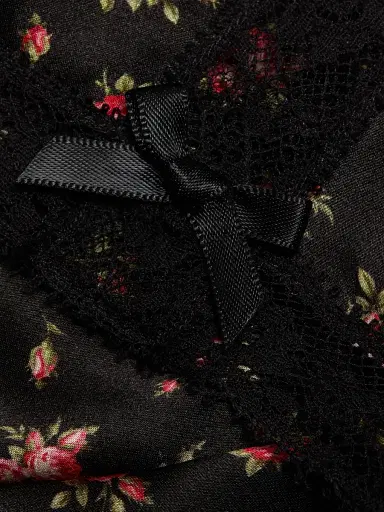 Dolce & Gabbana Women's Roselline Silk-Blend Brief - Roselline Nero - Size XL | Thumbnail 6 Dolce & Gabbana Women's Roselline Silk-Blend Brief - Roselline Nero - Size XL | Thumbnail 6