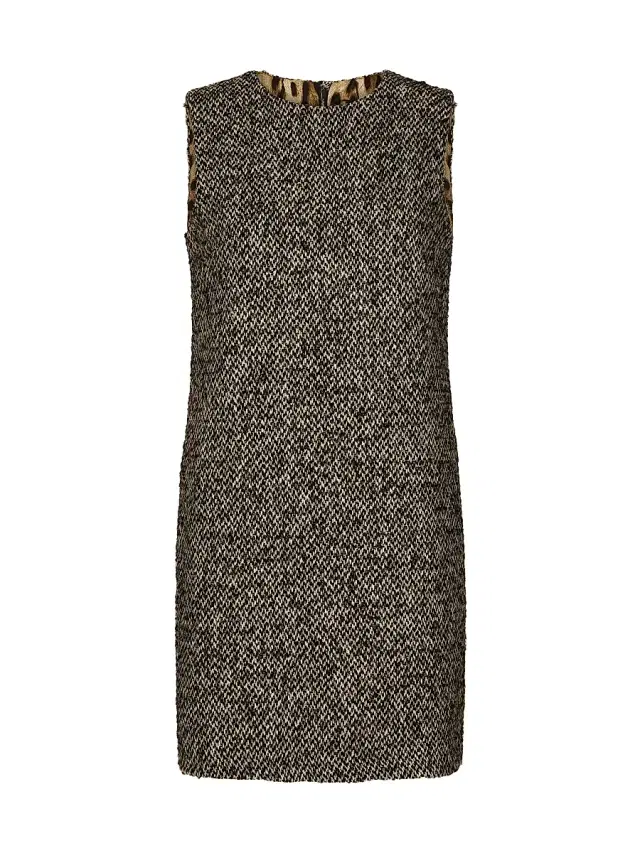 Women's Tweed Sleeveless A-Line Minidress - Fantasia