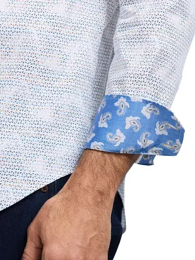Robert Graham Men's Akehurst Printed Long-Sleeve Button-Front Shirt | Thumbnail 6