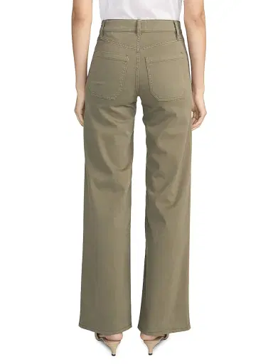 Frame Women's Le Slim Palazzo Cotton-Blend Wide-Leg Jeans - Grasshopper - Size 31 | Thumbnail 5