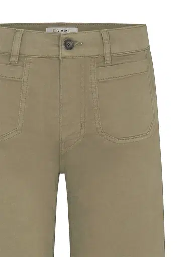 Frame Women's Le Slim Palazzo Cotton-Blend Wide-Leg Jeans - Grasshopper - Size 31 | Thumbnail 7