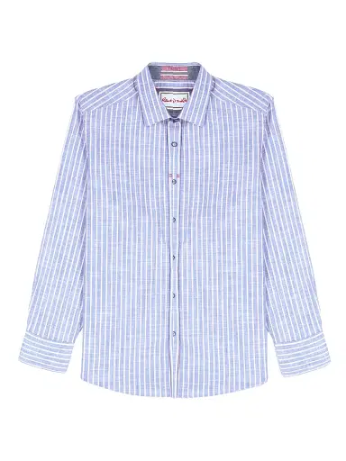 Robert Graham Men's Fardella Striped Cotton Shirt - Indigo - Size XXXL | Thumbnail 1 Robert Graham Men's Fardella Striped Cotton Shirt - Indigo - Size XXXL | Thumbnail 1
