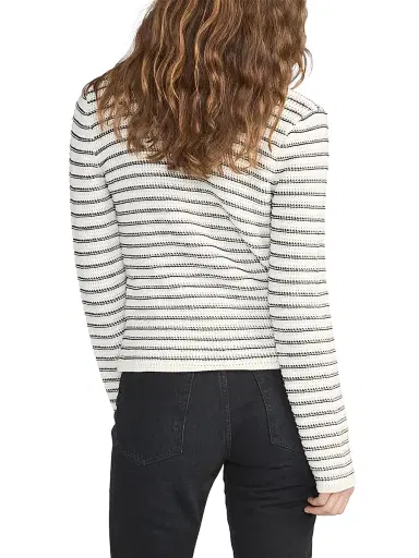 FRAME Women's The Crochet Striped Blazer - Cream Multi | Thumbnail 5