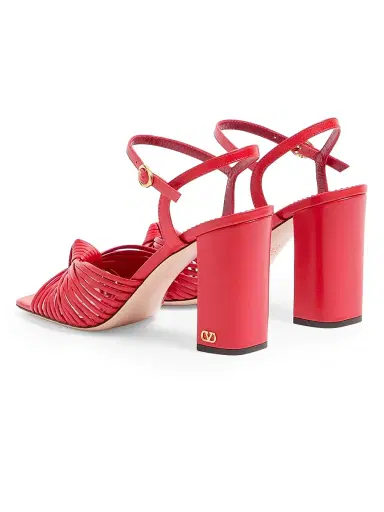 Valentino Garavani Women's Annet Kidskin 90MM Sandals - Coral - Size 12 | Thumbnail 3 Valentino Garavani Women's Annet Kidskin 90MM Sandals - Coral - Size 12 | Thumbnail 3