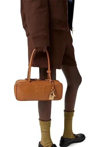 Miu Miu Women's Beau Leather Shoulder Bag | Thumbnail 3 Miu Miu Women's Beau Leather Shoulder Bag | Thumbnail 3