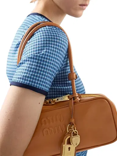 Miu Miu Women's Beau Leather Shoulder Bag | Thumbnail 4 Miu Miu Women's Beau Leather Shoulder Bag | Thumbnail 4