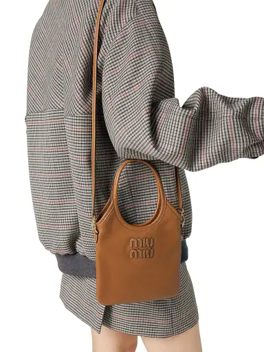 Miu Miu Women's Ivy Leather Top Handle Bag | Thumbnail 3