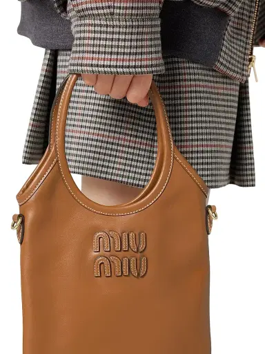 Miu Miu Women's Ivy Leather Top Handle Bag | Thumbnail 4