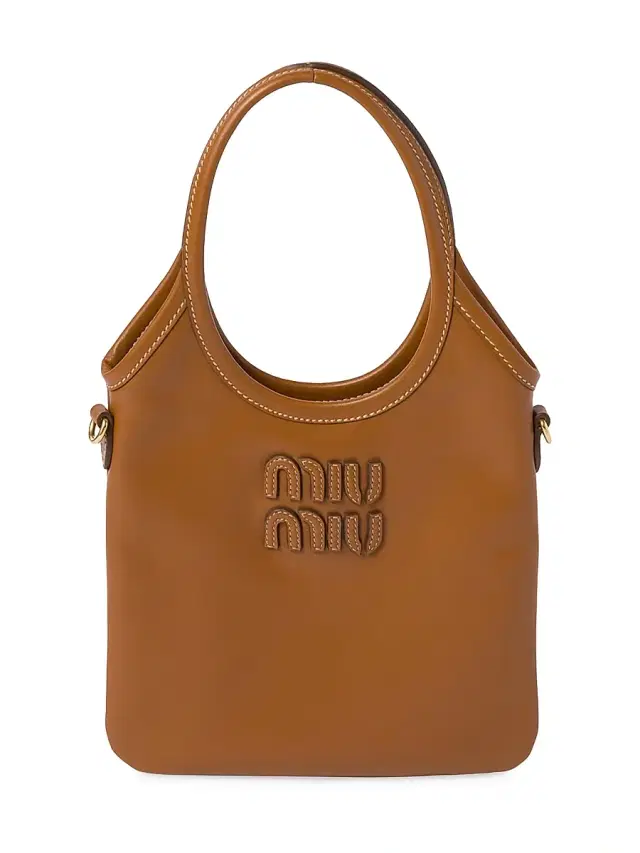Women's Ivy Leather Top Handle Bag - Light Brown
