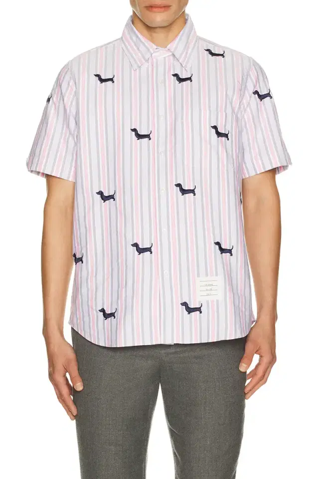 Thom Browne Straight Fit Allover Hector Shirt
