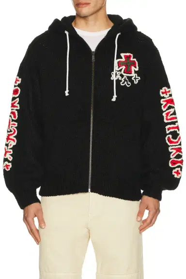 rice nine ten Hand Kinitted Sk8 Zip Hoodie | Thumbnail 2 rice nine ten Hand Kinitted Sk8 Zip Hoodie | Thumbnail 2