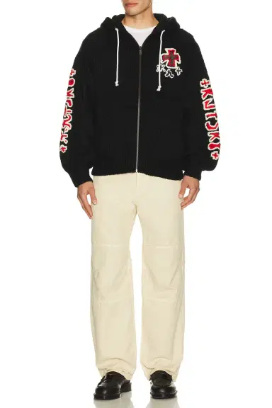 rice nine ten Hand Kinitted Sk8 Zip Hoodie | Thumbnail 5 rice nine ten Hand Kinitted Sk8 Zip Hoodie | Thumbnail 5
