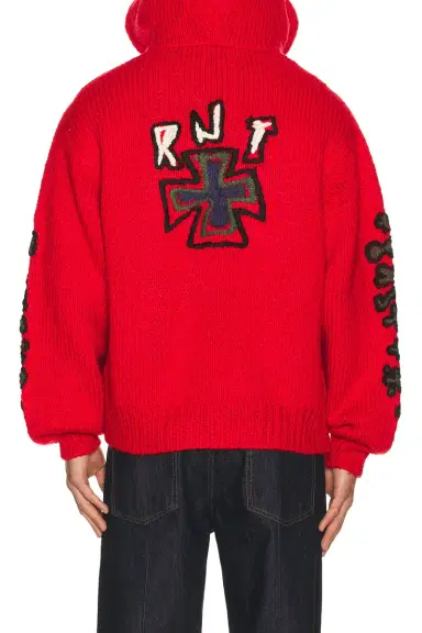 rice nine ten Hand Knitted Sk8 Zip Hoodie | Thumbnail 4 rice nine ten Hand Knitted Sk8 Zip Hoodie | Thumbnail 4