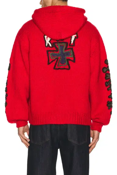 rice nine ten Hand Knitted Sk8 Zip Hoodie | Thumbnail 1 rice nine ten Hand Knitted Sk8 Zip Hoodie | Thumbnail 1