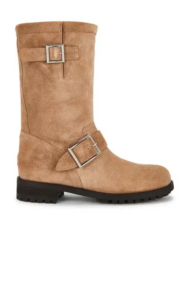 Jimmy Choo Biker Velvet Suede Mid Boot