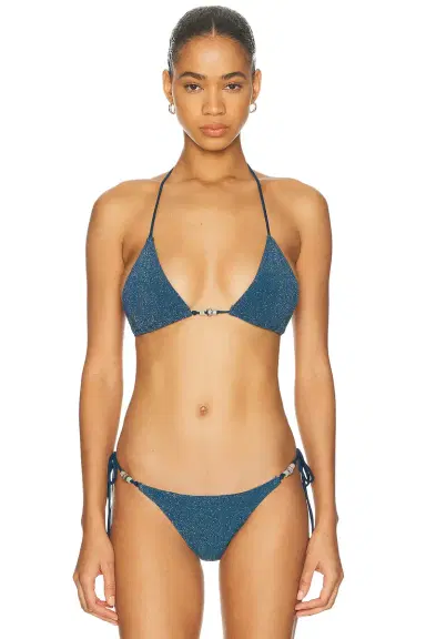 Bond-Eye Beaded Ingrid Triangle Bikini Top | Thumbnail 1 Bond-Eye Beaded Ingrid Triangle Bikini Top | Thumbnail 1