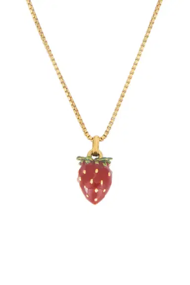 Saint Laurent Strawberry Pendant Necklace | Thumbnail 3