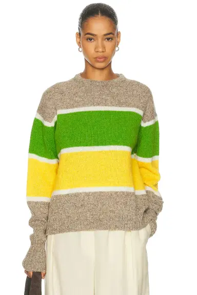 JW Anderson Stripe Crew Neck Sweater | Thumbnail 1 JW Anderson Stripe Crew Neck Sweater | Thumbnail 1