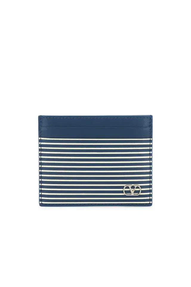 Valentino Garavani Classic Stripe Card Holder