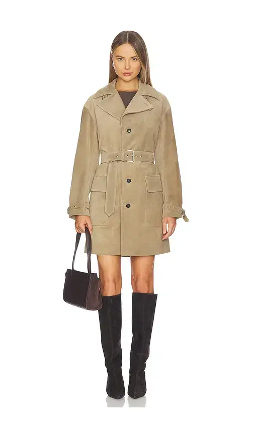 FRAME The Suede Trench Jacket