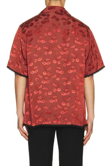 Valentino Satin Cherry Button Up Shirt | Thumbnail 2