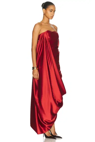 ALEJANDRA ALONSO ROJAS Draped Overlay Gown | Thumbnail 4