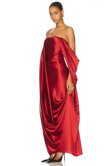 ALEJANDRA ALONSO ROJAS Draped Overlay Gown | Thumbnail 5