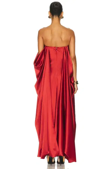 ALEJANDRA ALONSO ROJAS Draped Overlay Gown | Thumbnail 6