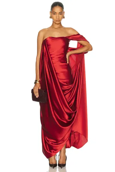 ALEJANDRA ALONSO ROJAS Draped Overlay Gown | Thumbnail 7