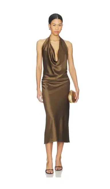 ALEJANDRA ALONSO ROJAS Draped Halter Dress | Thumbnail 1 ALEJANDRA ALONSO ROJAS Draped Halter Dress | Thumbnail 1