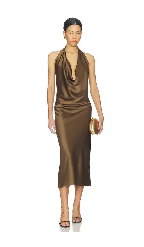 Alejandra Alonso Rojas Draped Halter Dress