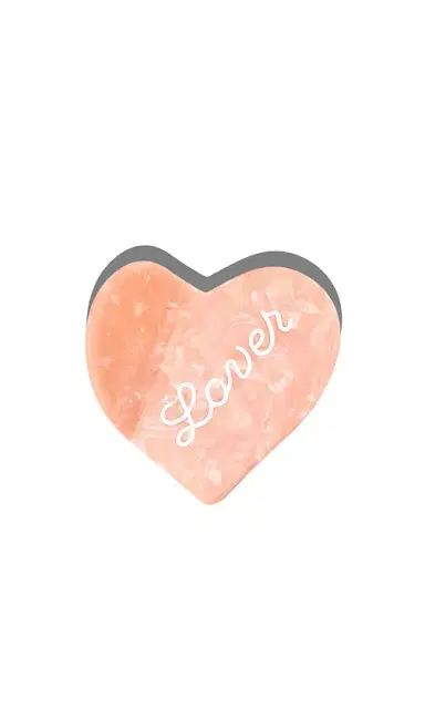 Solar Eclipse Hand-Painted Lover Heart Claw Hair Clip | Thumbnail 1