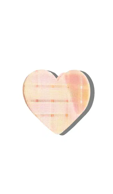 Solar Eclipse Hand-Painted Pink Plaid Heart Claw Hair Clip | Thumbnail 1 Solar Eclipse Hand-Painted Pink Plaid Heart Claw Hair Clip | Thumbnail 1