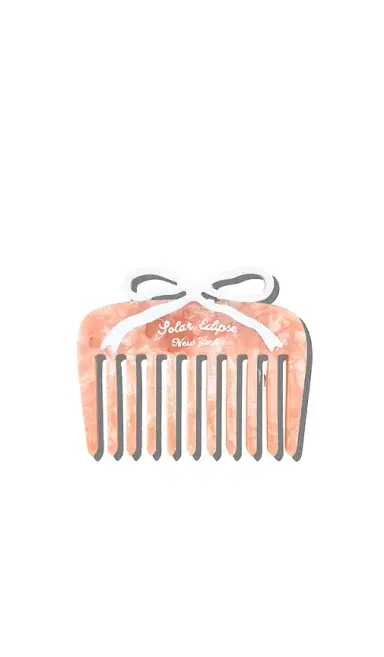 Solar Eclipse Hand-Painted Vintage Bow Pocket Comb | Thumbnail 1