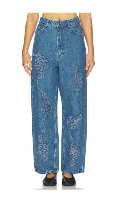 ROTATE Denim Boyfriend Jeans | Thumbnail 1 ROTATE Denim Boyfriend Jeans | Thumbnail 1