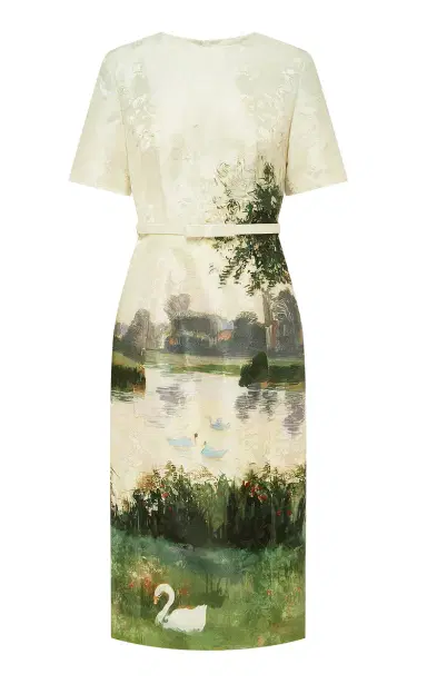 LEO LIN Elizabeth Jacquard Midi Dress | Thumbnail 1