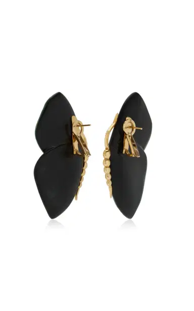 Silvia Furmanovich Marquetry Butterfly Earrings With Diamonds | Thumbnail 3